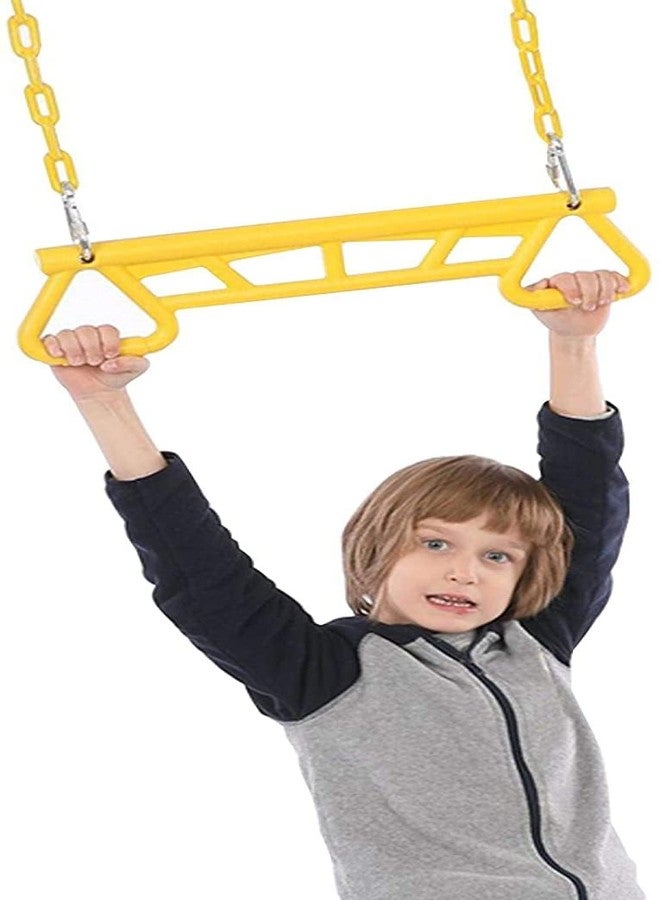 REZNOR مجموعة ألعاب أرجوحة ترابيز من ريزنور مع قضيب ترابيز بلاستيكي للأطفال/الكبار، | سعة الوزن 120 كجم (أصفر) - Image 2